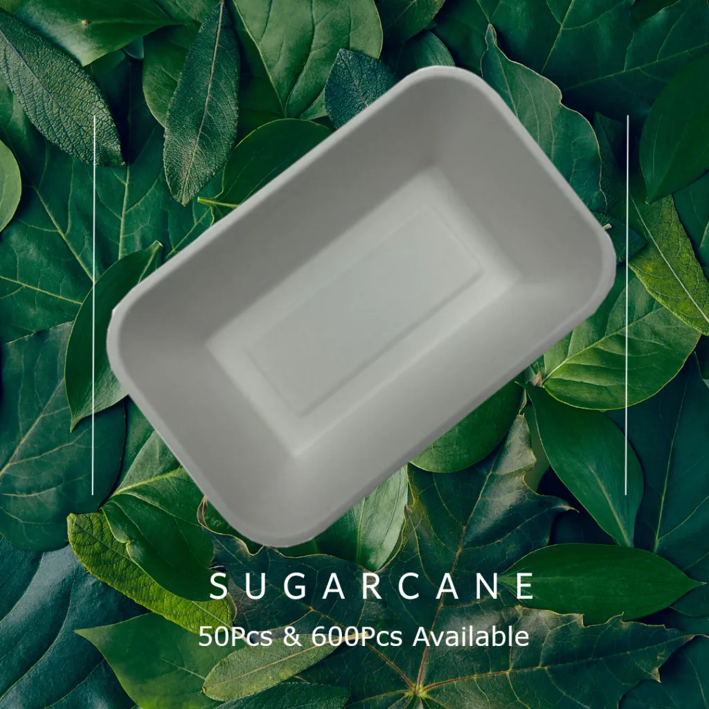 Pcs Pcs Ml Threeco Biodegradable Sugarcane Rectangular