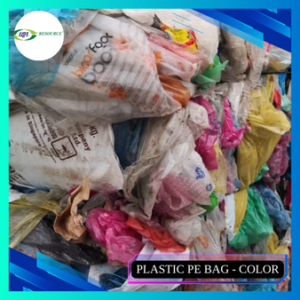 ESHRM PLASTIC PE BAG PLASTIC WASTE RECYCLABLE WASTE COLOR PEFC BALE 1400KG L:6FT6 H:4FT3 W:3FT5
