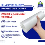 GLEAN – 6 Meter PE Plastic Sheet Cover / Masking Film (10 Roll)