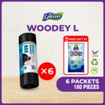 GLEAN Woodey L Biodegradable Garbage Bag 6 packet (180 pcs)