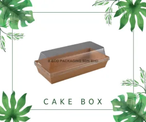 ECO- FRIENDLY CAKE BOX WITH CLEAR PET COVER