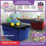 MAXONIC 50L/75L PLASTIC STORAGE BOX | KOTAK SIMPANAN PLASTIK | STACKABLE STORAGE ORGANISER | KOTAK SIMPANAN SERBAGUNA