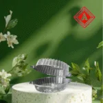 [600PCS] ASIATIC OPS Round Chiffon Case With Cover (L) 200mm Diameter Cake Spongecake Round Cake Marble Round Cake Cafe Restaurant Pasar Malam Large Round Size