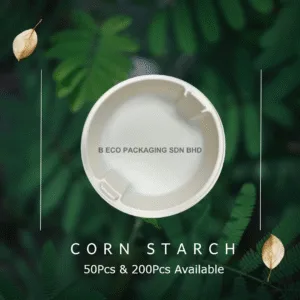[50PCS/200PCS] **Inner Tray ONLY** THREECO Eco-Friendly CORN STRACH Biodegradable Takeaway Inner Tray For 1250/1500ml