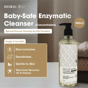 SHIBUI Baby-Safe Enzymatic Cleanser (Concentrated)/Delicate Dishwash/Remove Stains & Grease/Fruit & Vegetable Wash 500ML