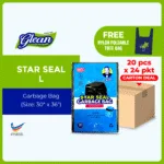 GLEAN L Star Seal Garbage Bag (Carton Deal | 24 x 20 pcs)