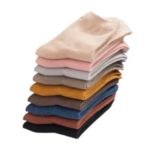 5 /10 Pairs Spring Women’s Harajuku Solid Thin Candy Color Colorful Bamboo Fiber Socks