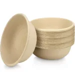 10/20/50 disposable paper bowls for holiday family party dessert fruit salad ice cream oatmeal sugar cane pulp biodegradable