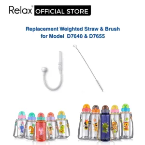 RELAX D7640 & D7655 Replacement Kids Water Bottle Silicone Straw