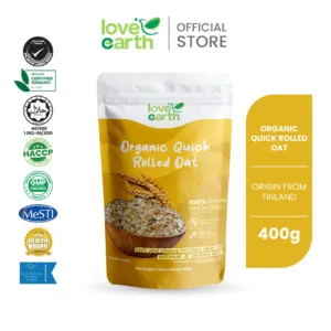 [400g] LVE LOVE EARTH Organic Quick Rolled Oat