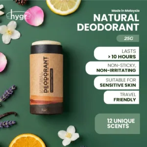 [25g] HYGR Natural Deodorant Smell Be Gone Anti-Odor Armpit Fragrance