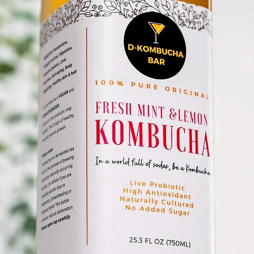 D-KOMBUCHA BAR Fresh Mint & Lemon Kombucha - Image 7